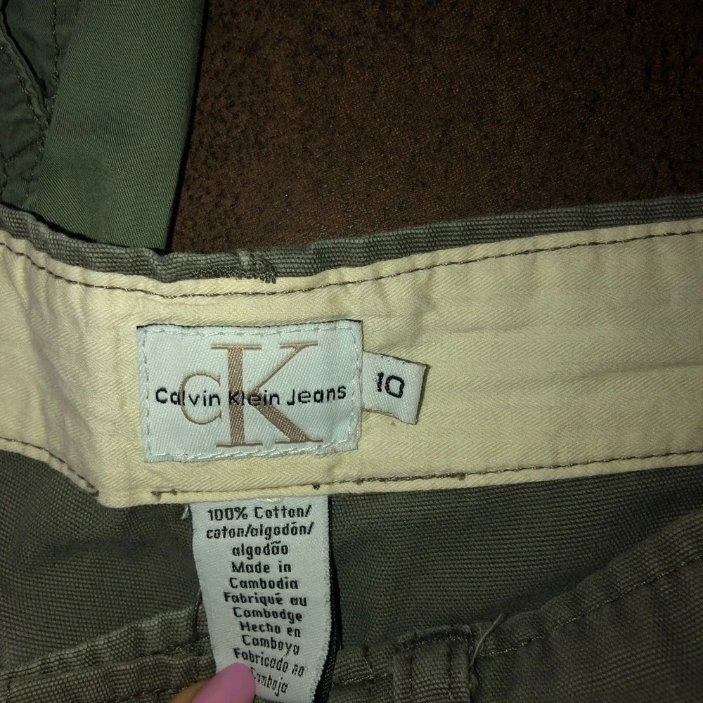 Calvin Klein army green shorts and capris both size 10